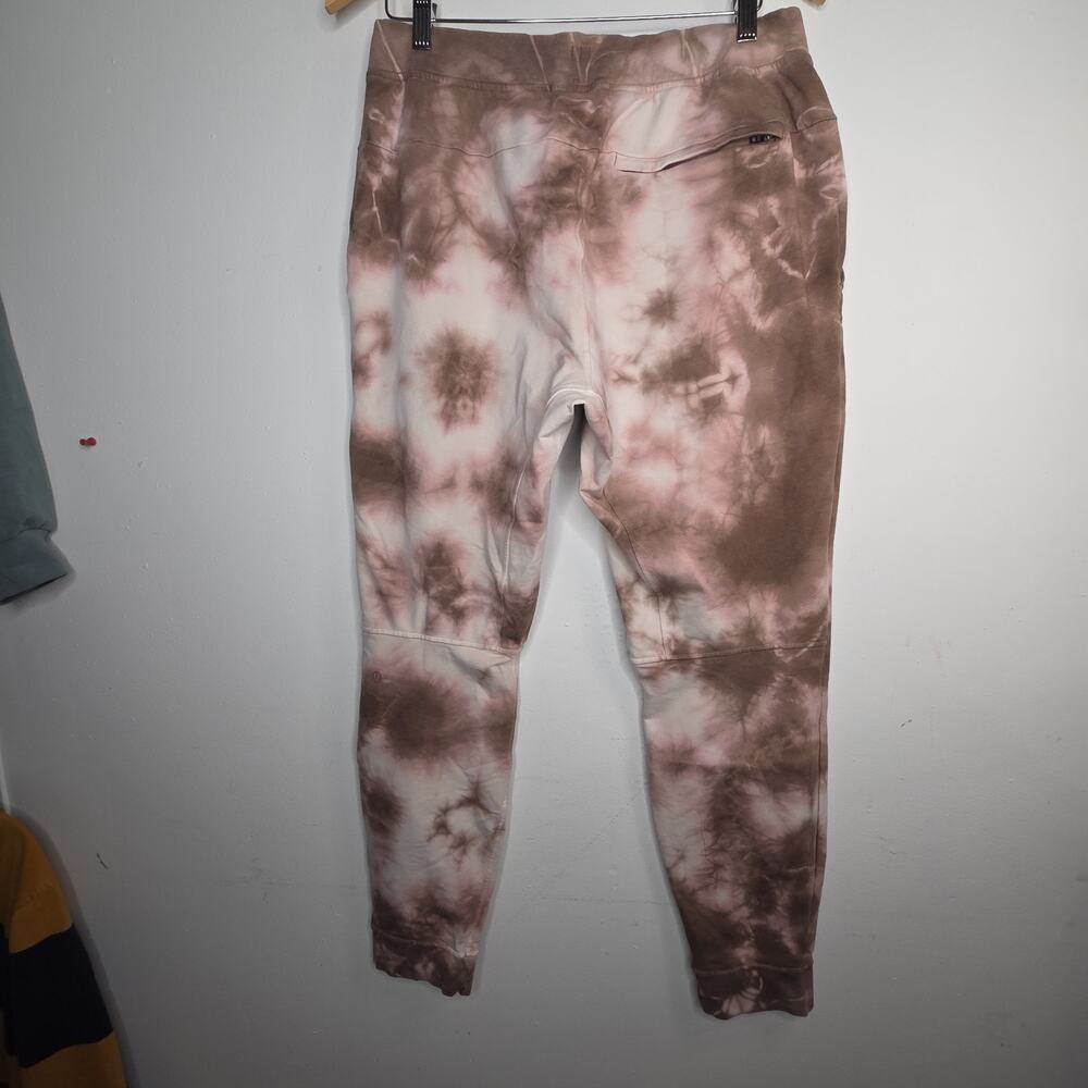 Lululemon L City Sweat Jogger Pant Tie Dye Brown Mauve Mens Large Drawstring